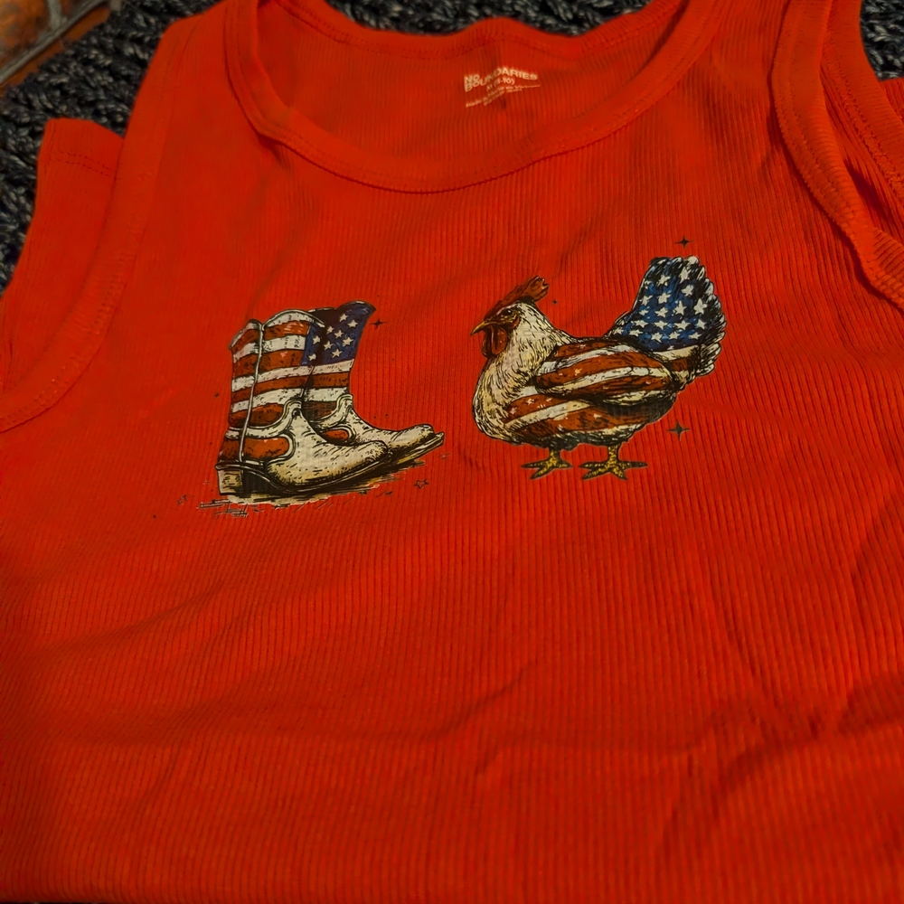 No Boundaries Red Patriotic Kids Tank Top
